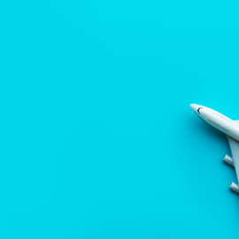 blue airplane