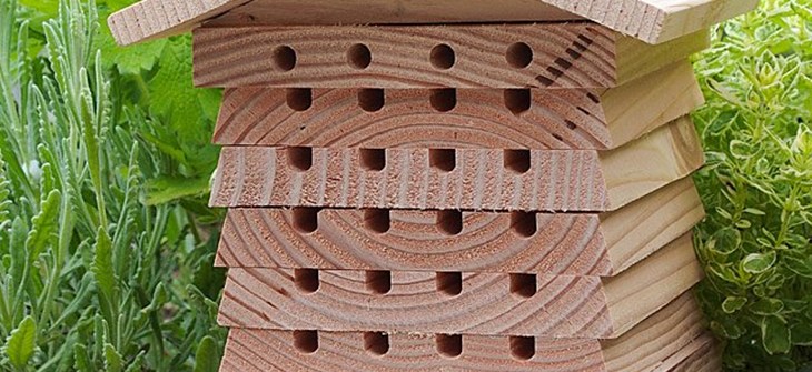(Credit: Uncommon Goods) Pine small beehive in garden